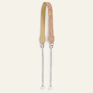 Gemini Strap | Confetti Shimmer Metallic Gold with Silver hardware
