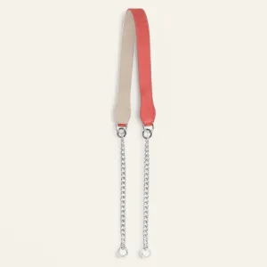 Gemini Strap | Coral Off White with Silver hardware