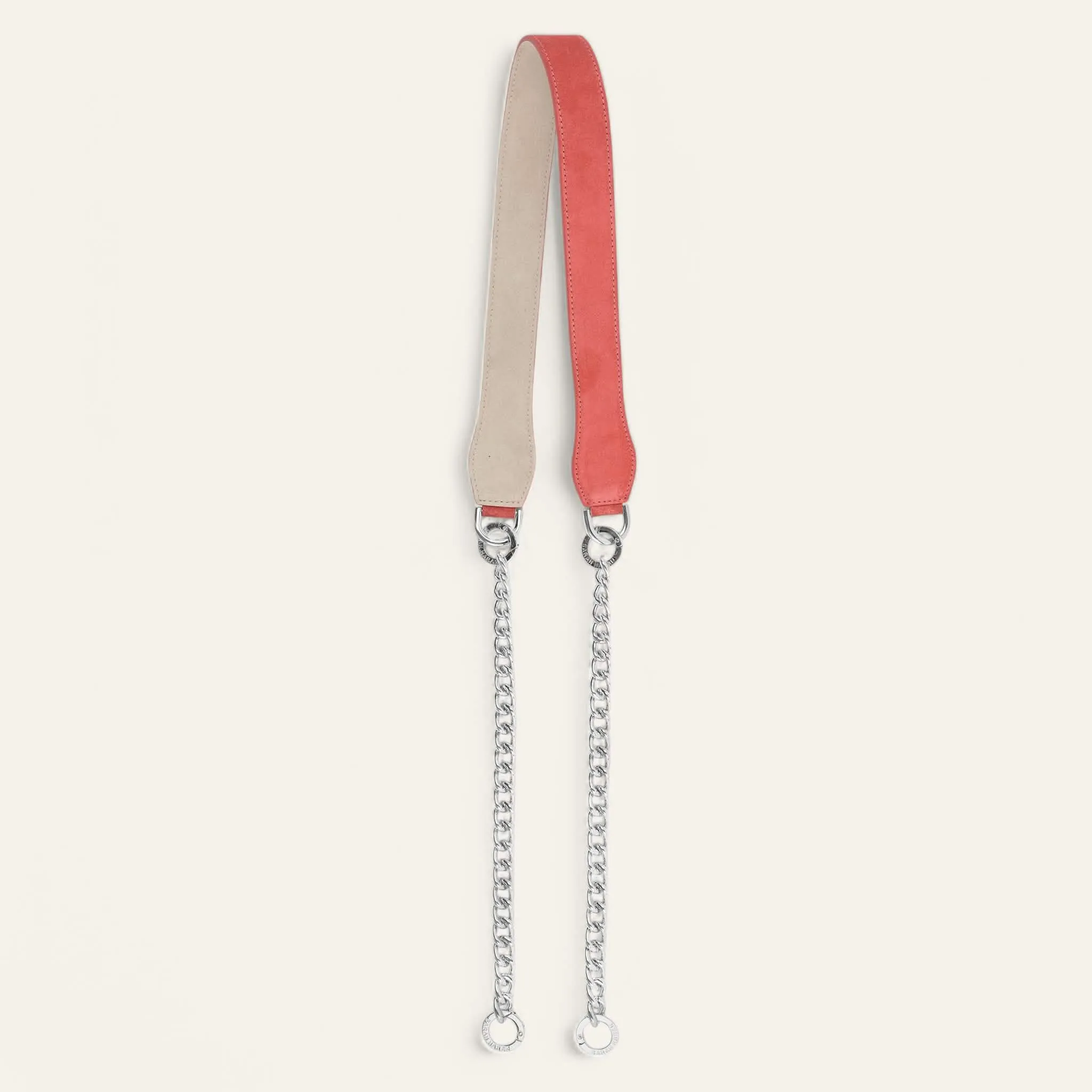 Gemini Strap | Coral Off White with Silver hardware