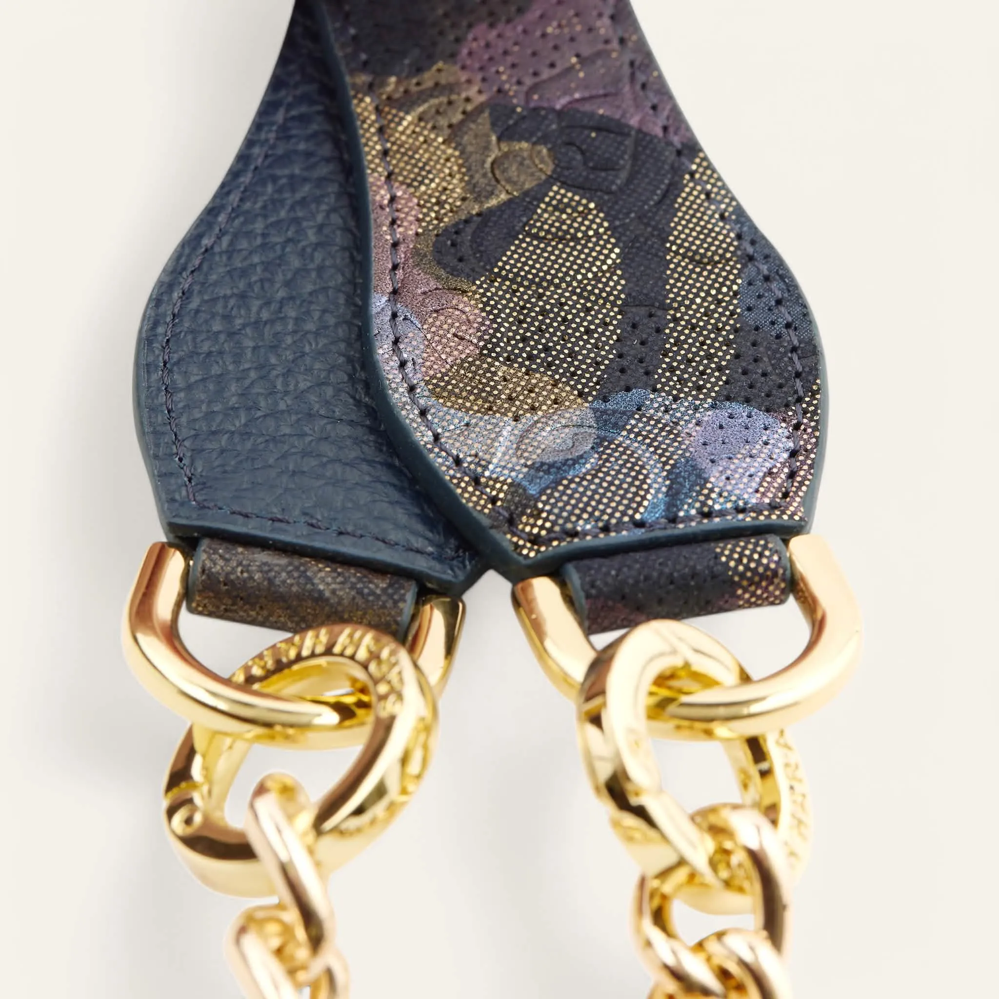 Gemini Strap | Enchanted Forest Space with Gold hardware