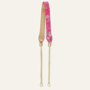 Gemini Strap | Paradise Petal Shimmer Metallic Gold with Gold hardware