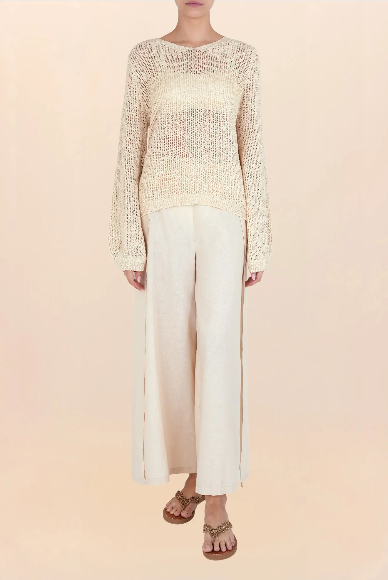 Genie V Neck Ivory