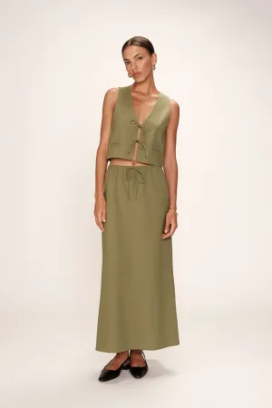 Grace & Mila Rousse Olive Maxi Skirt