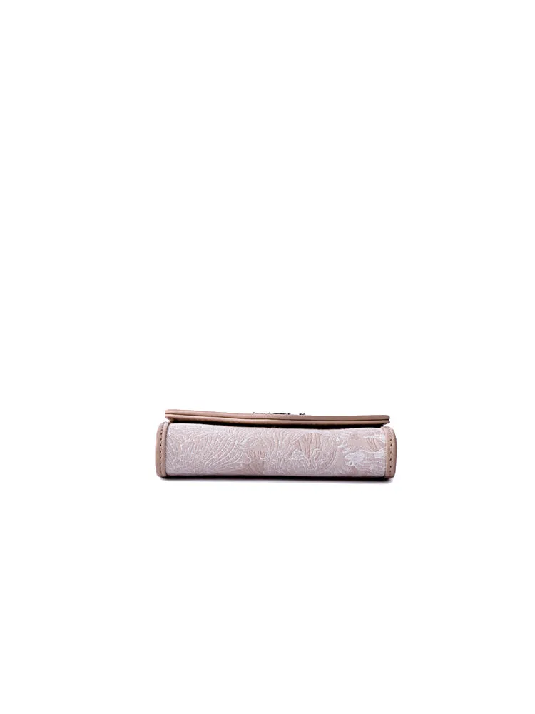 Heartbeat Jacquard with Leather Card Holder