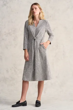 Houndstooth Ponte Dress - Jacquard Houndstooth