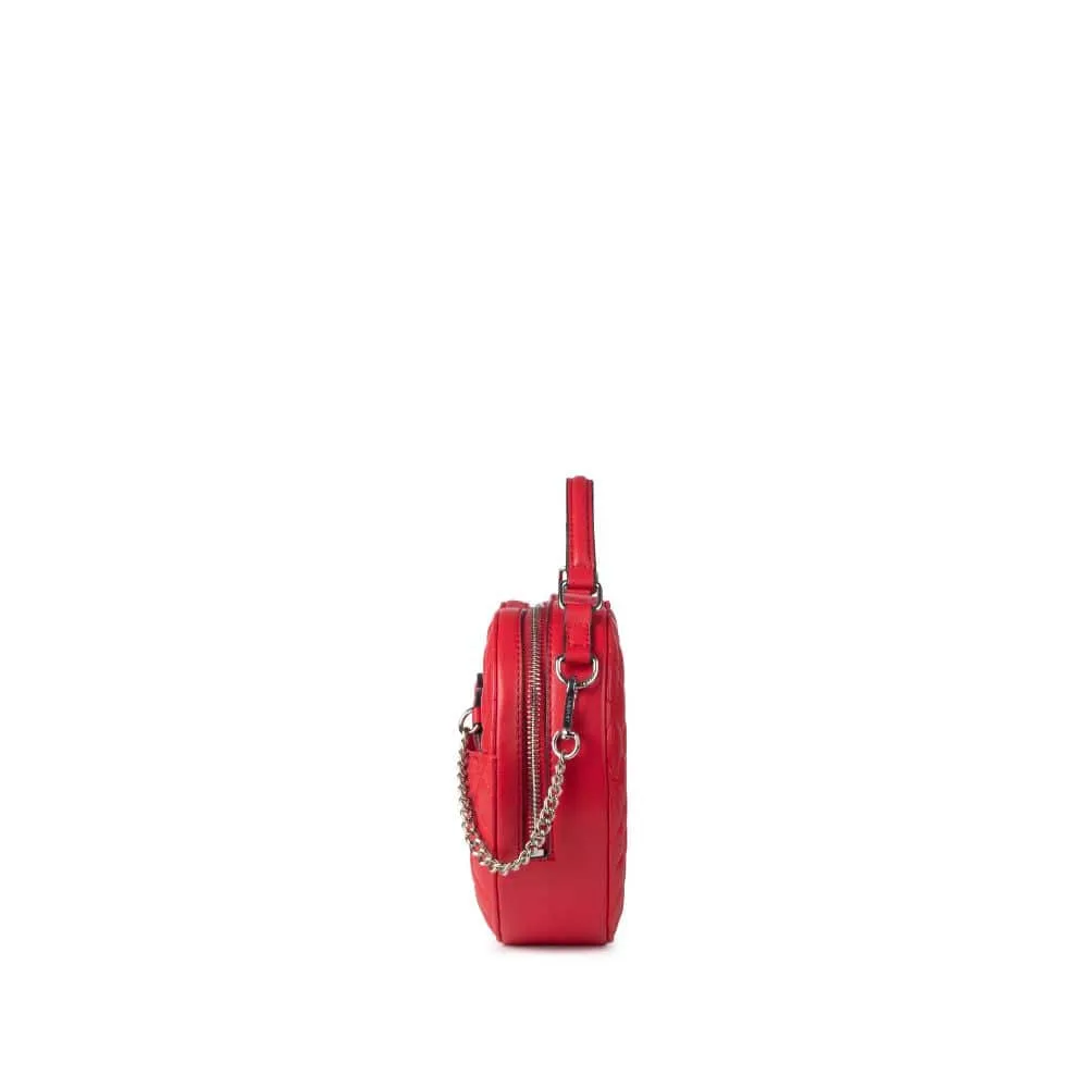 Le Cailli - Sac à main coeur 2-en-1 en cuir vegan cherry