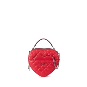 Le Cailli - Sac à main coeur 2-en-1 en cuir vegan cherry
