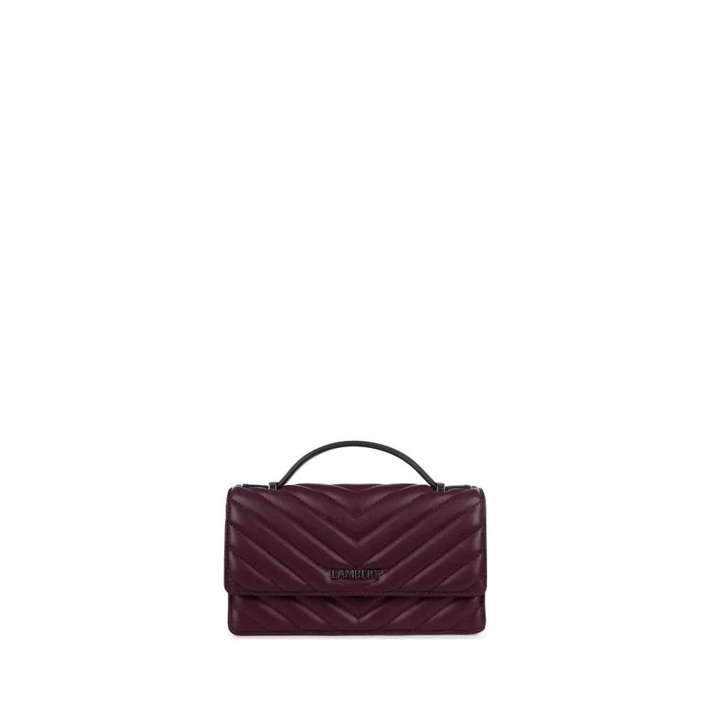 Le Jamie - Sac à main 2-en-1 en cuir vegan deep orchid
