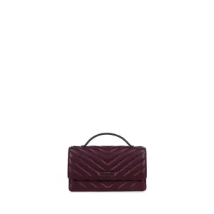 Le Jamie - Sac à main 2-en-1 en cuir vegan deep orchid