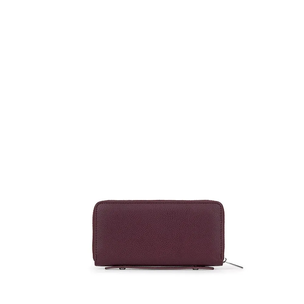 Le Meli - Portefeuille en cuir vegan cabernet