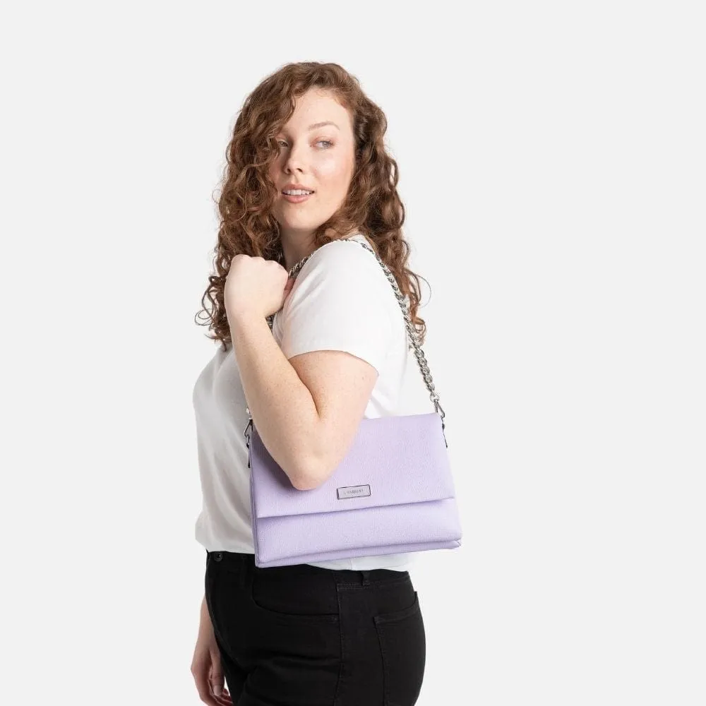 Le Valeria - Sac à main 3-en-1 en cuir vegan lavender