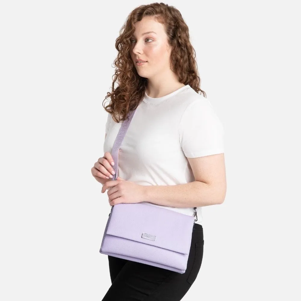Le Valeria - Sac à main 3-en-1 en cuir vegan lavender