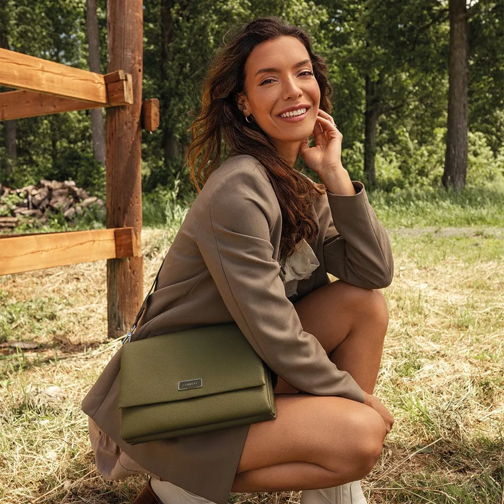 Le Valeria - Sac à main 3-en-1 en cuir vegan olive