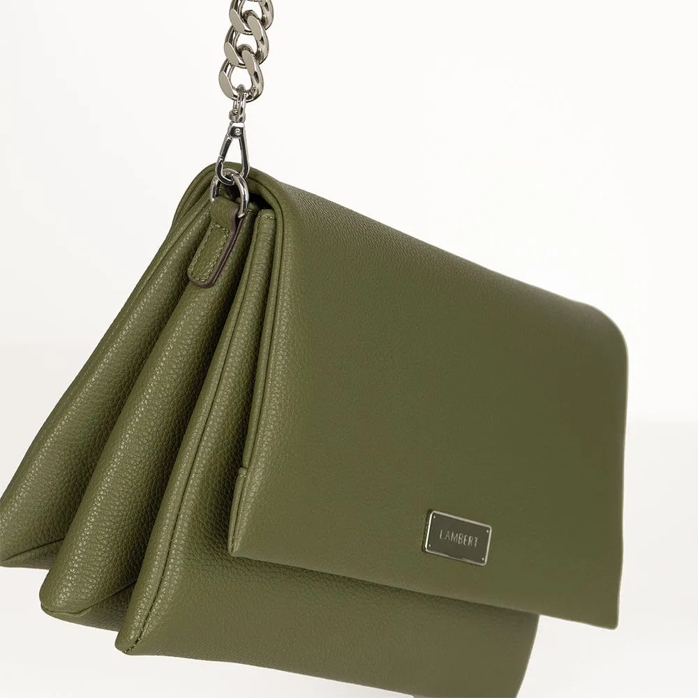 Le Valeria - Sac à main 3-en-1 en cuir vegan olive