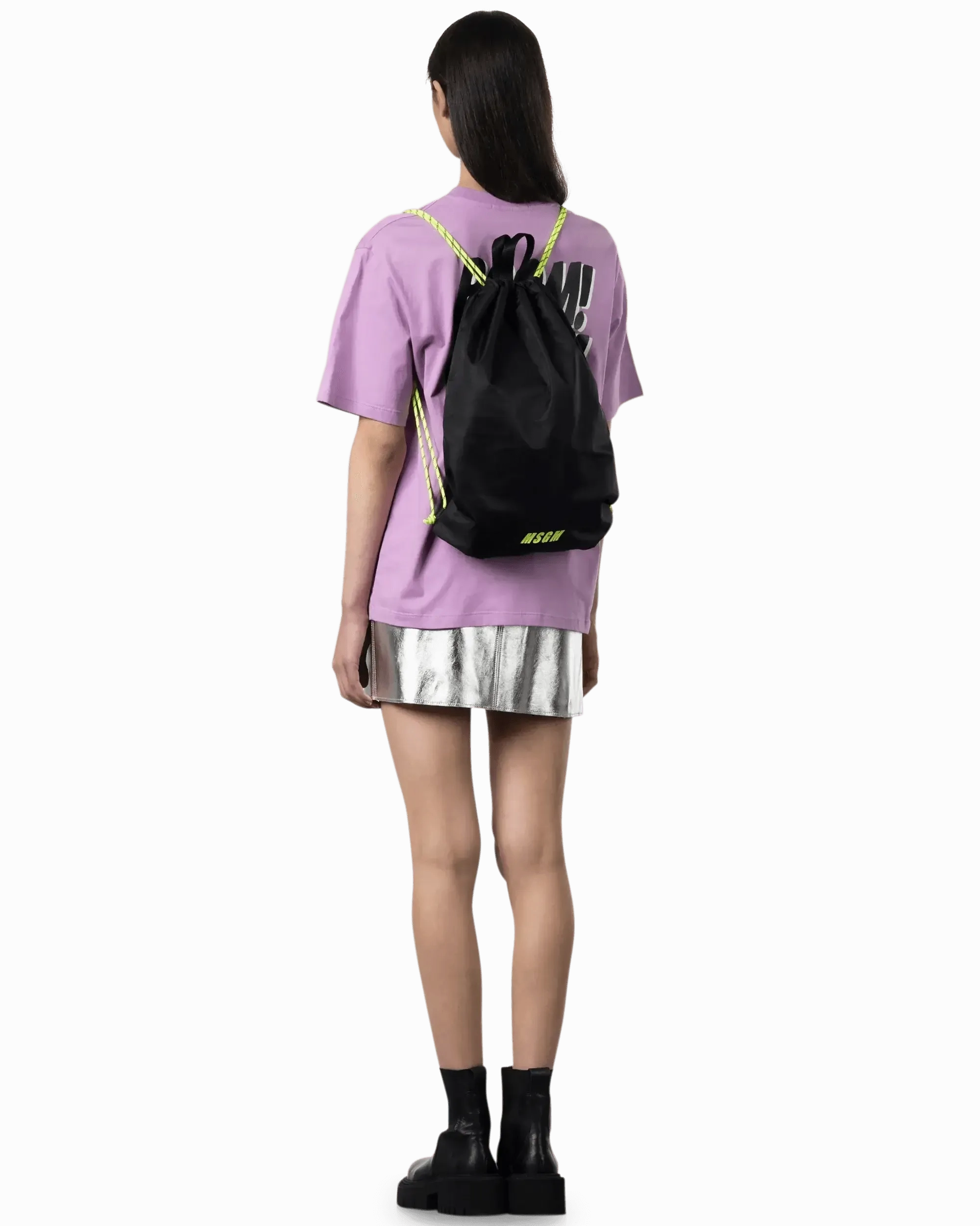 Logo Print Drawstring Backpack