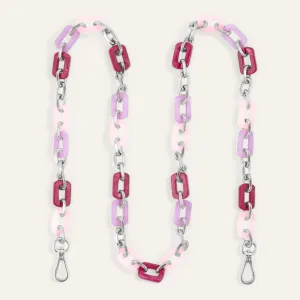 Luna Strap | Pink Mix with Silver hardware