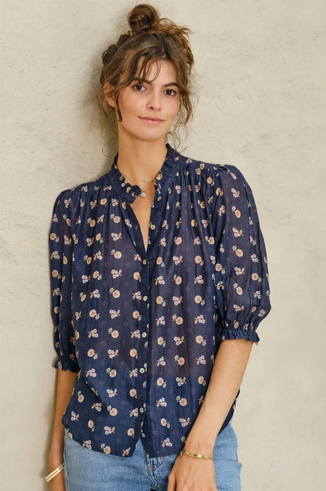 M.A.B.E Dulcie Navy Blouse