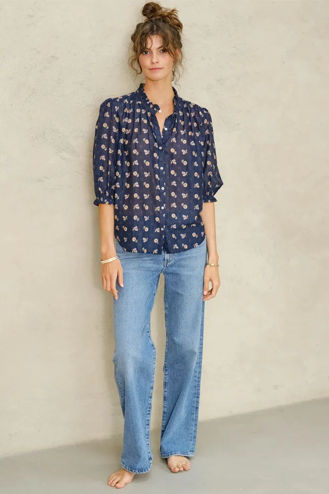 M.A.B.E Dulcie Navy Blouse