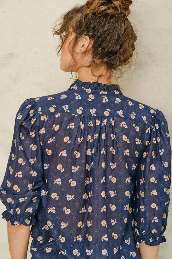 M.A.B.E Dulcie Navy Blouse