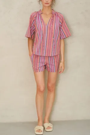 M.A.B.E Palmer Multi Stripe Shorts