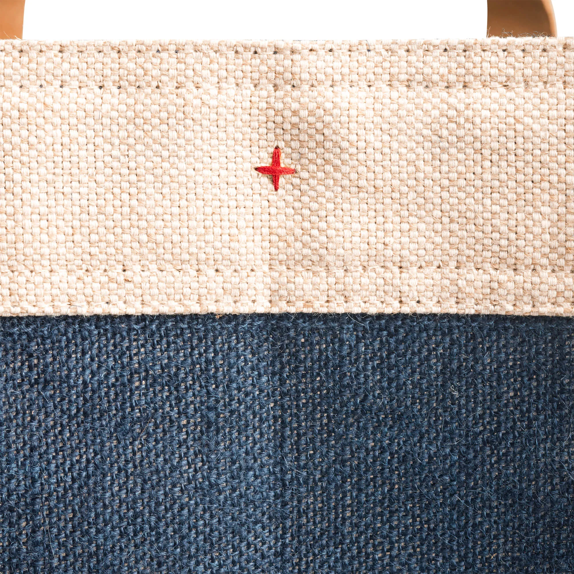 Market Bag in Navy Flower Stand by Amy Logsdon