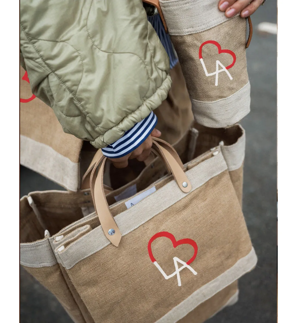 Market Tote in Natural LA by Geoff McFetridge