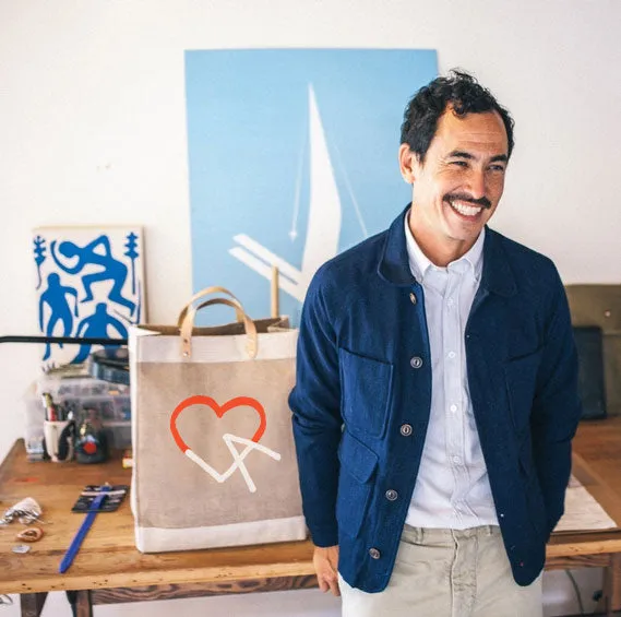 Market Tote in Natural LA by Geoff McFetridge