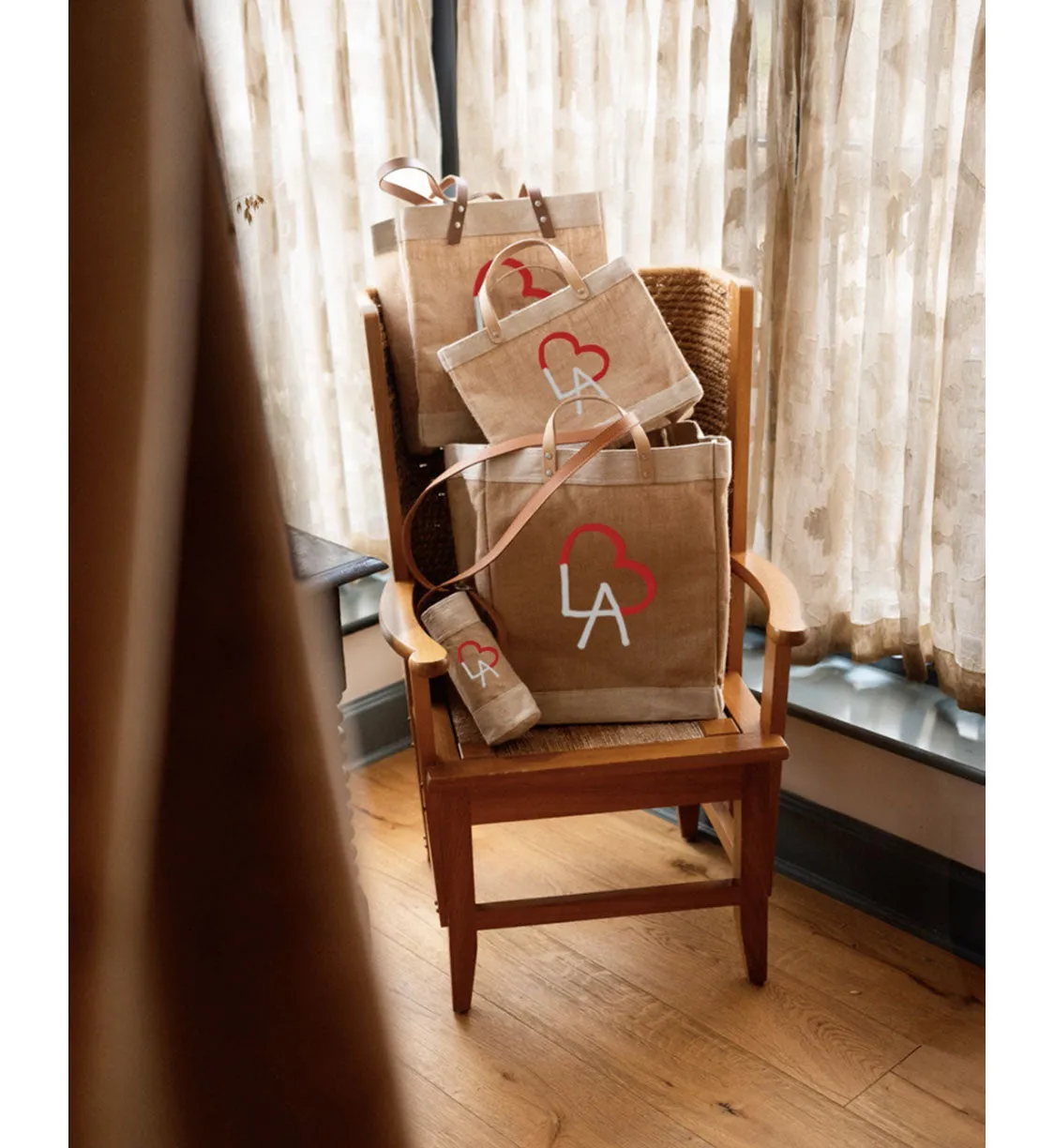 Market Tote in Natural LA by Geoff McFetridge