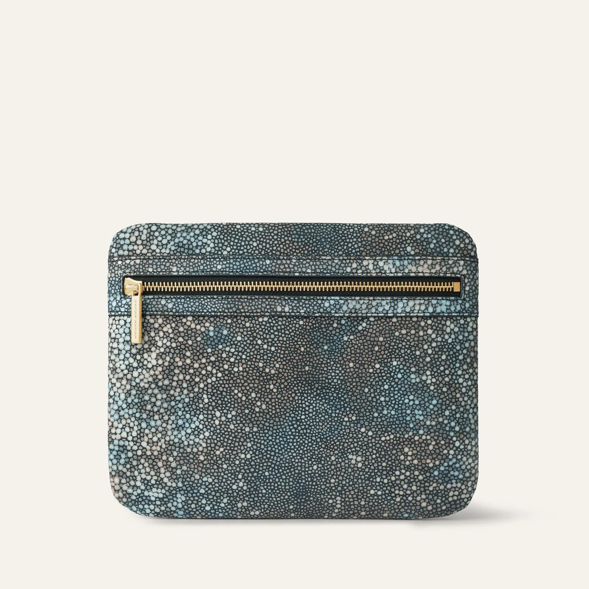 Mia Pouch | Multi Shagreen with Gold hardware