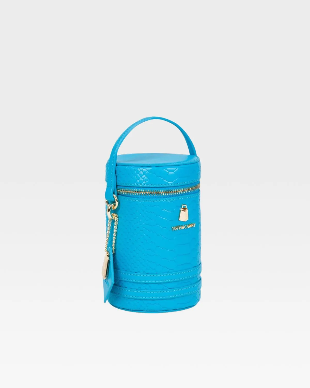 Mini Barrel Purse in Aqua Blue