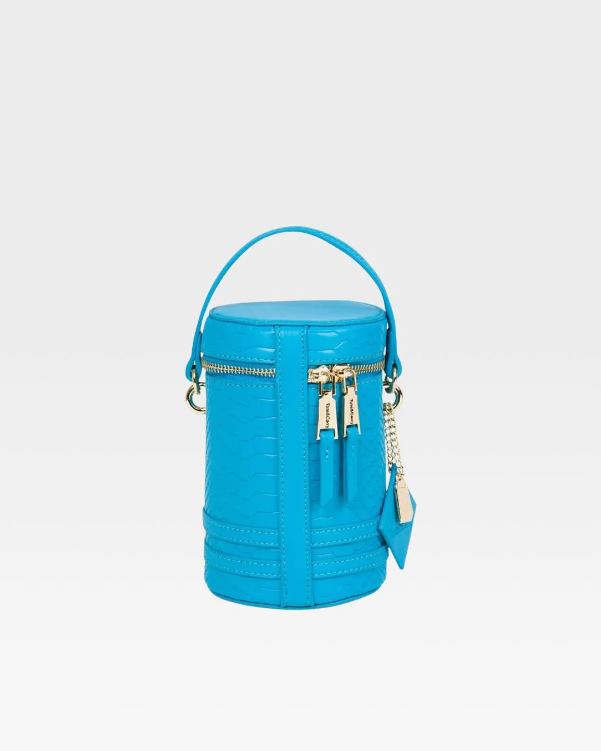 Mini Barrel Purse in Aqua Blue