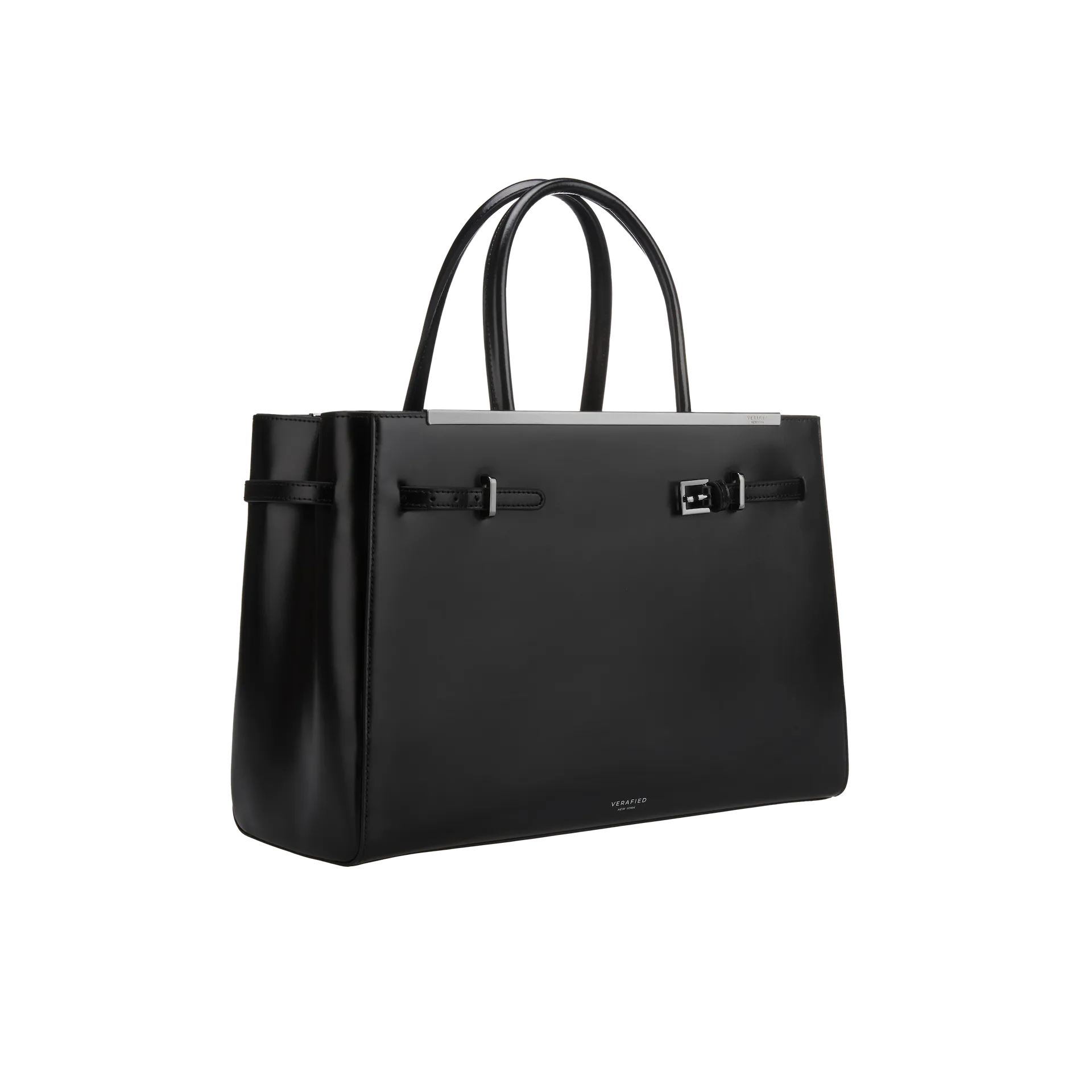 Noir Leather Book Tote Bag 33