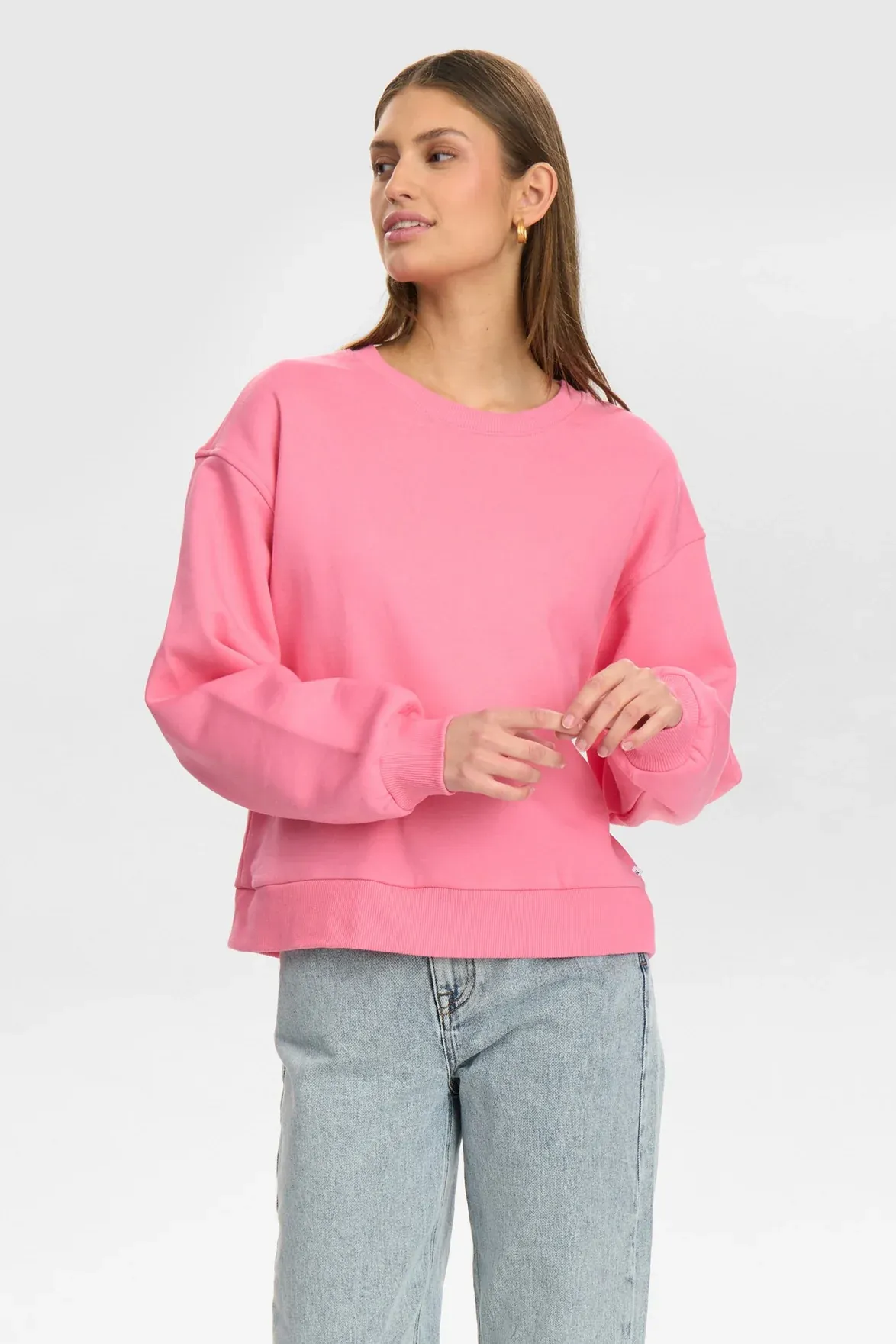 Numph Myra Pink Carnation Sweatshirt