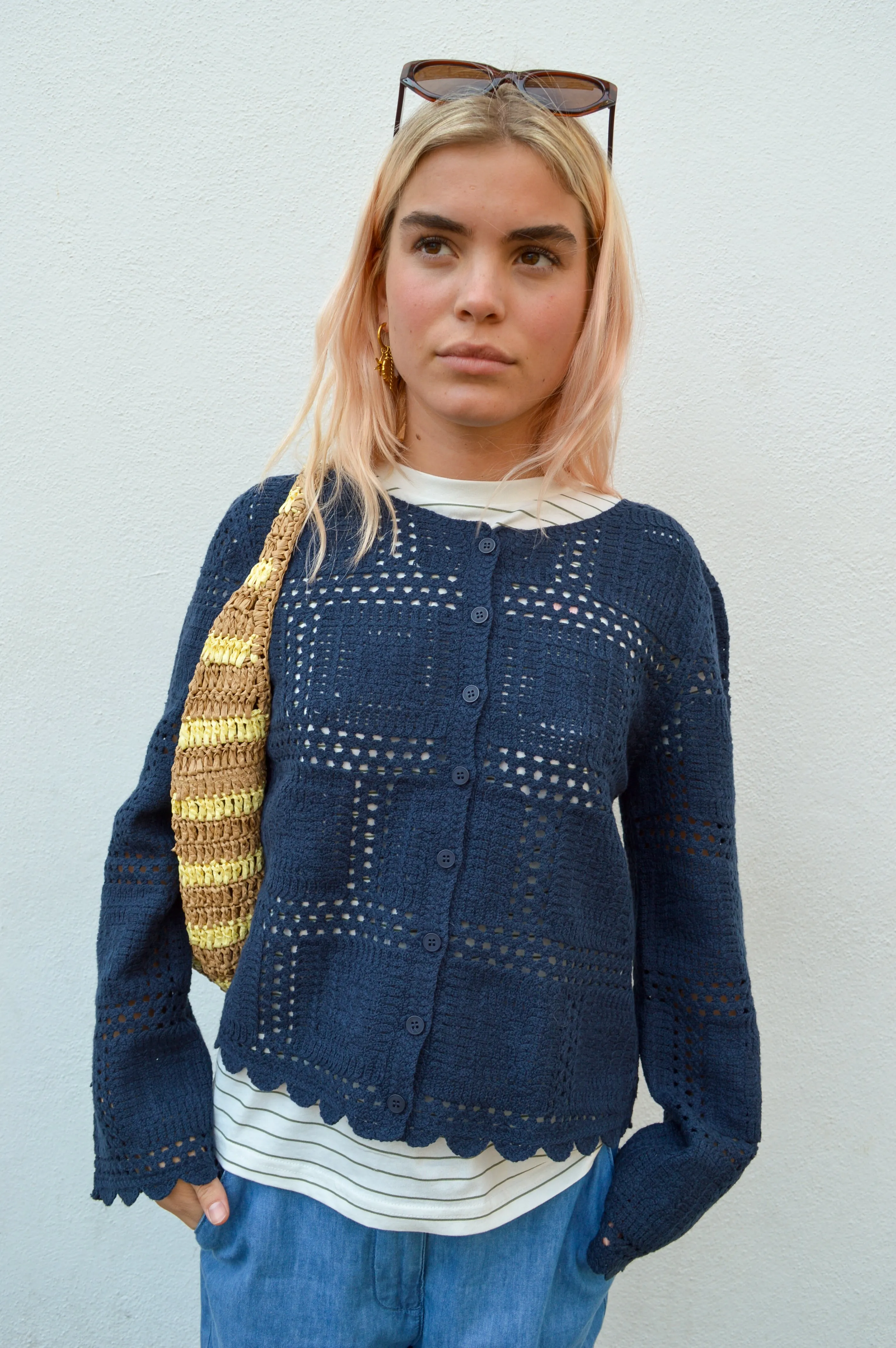Object Orella Sky Captain Knit Cardigan