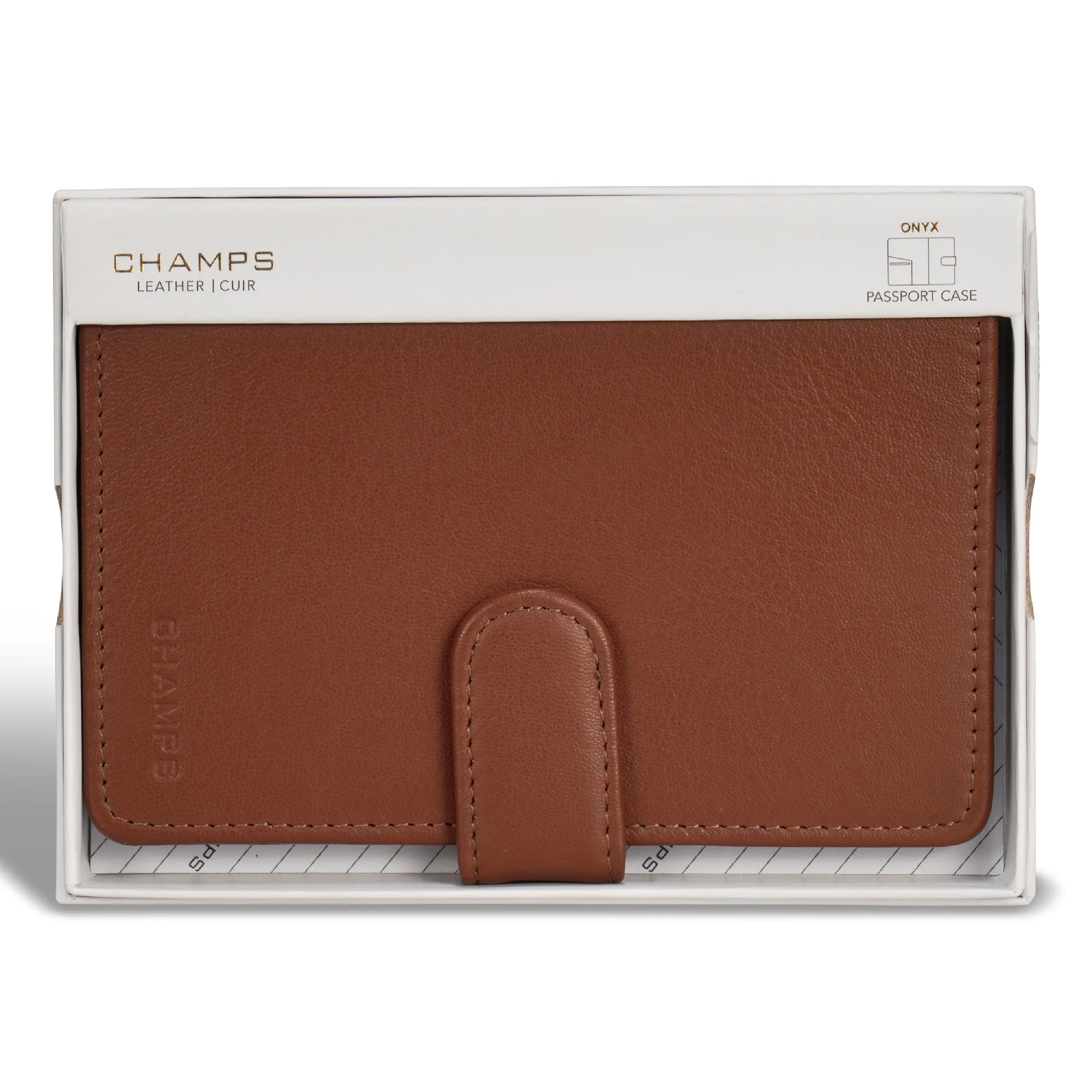 Onyx / Leather Passport Case