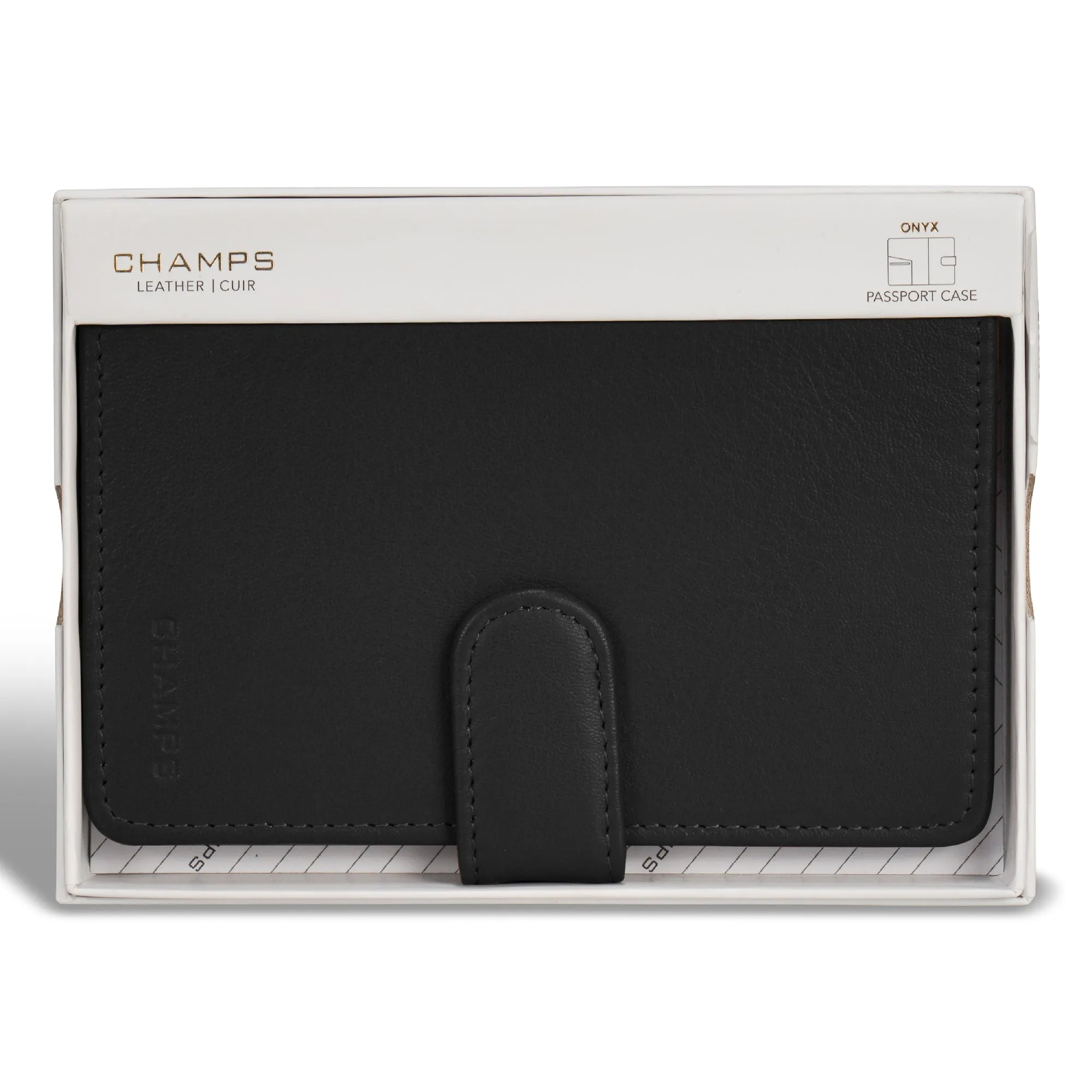Onyx / Leather Passport Case