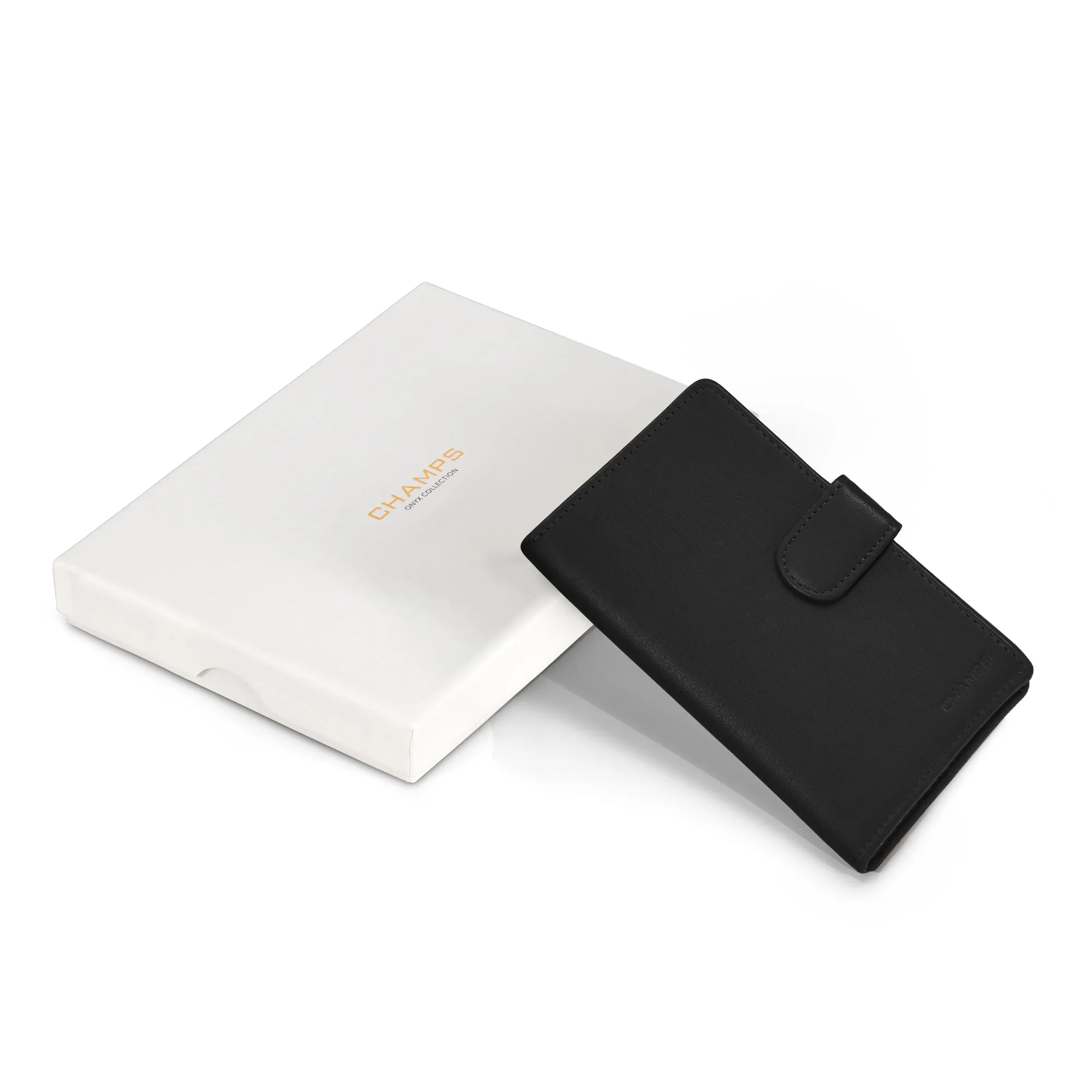 Onyx / Leather Passport Case