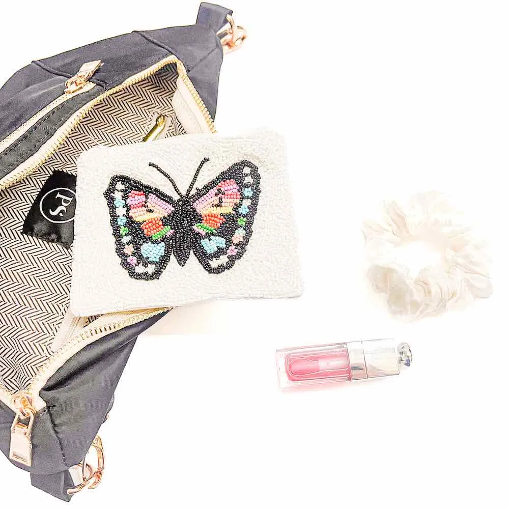 Out and About Seed Bead Coin Purse