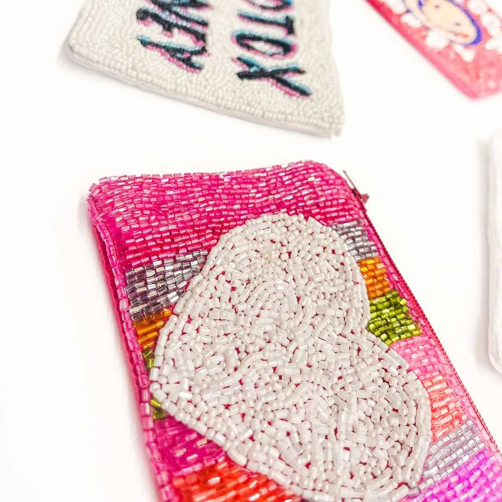 Out and About Seed Bead Coin Purse