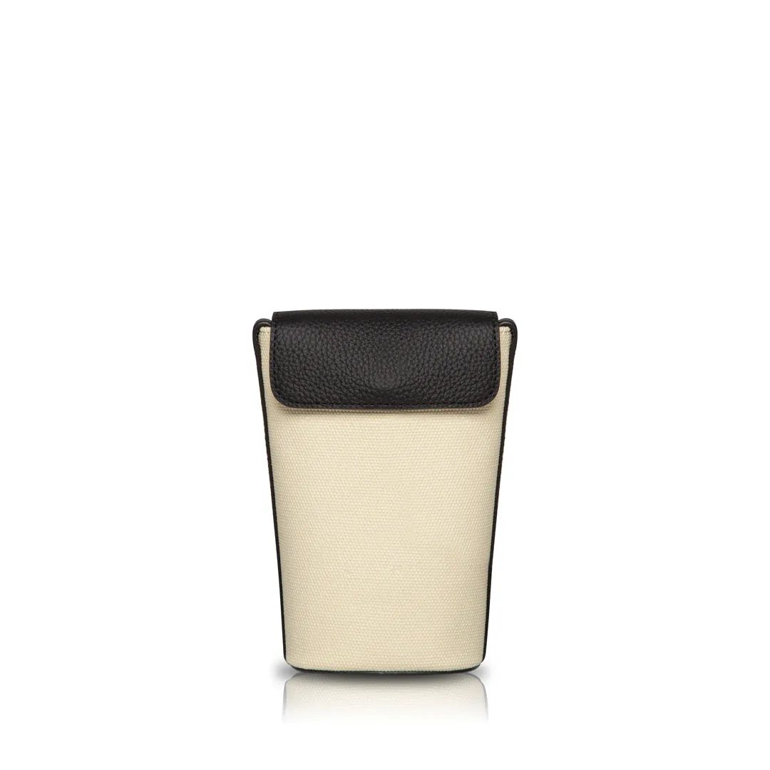 Penguin Cellphone Crossbody Bag - Cream/Black