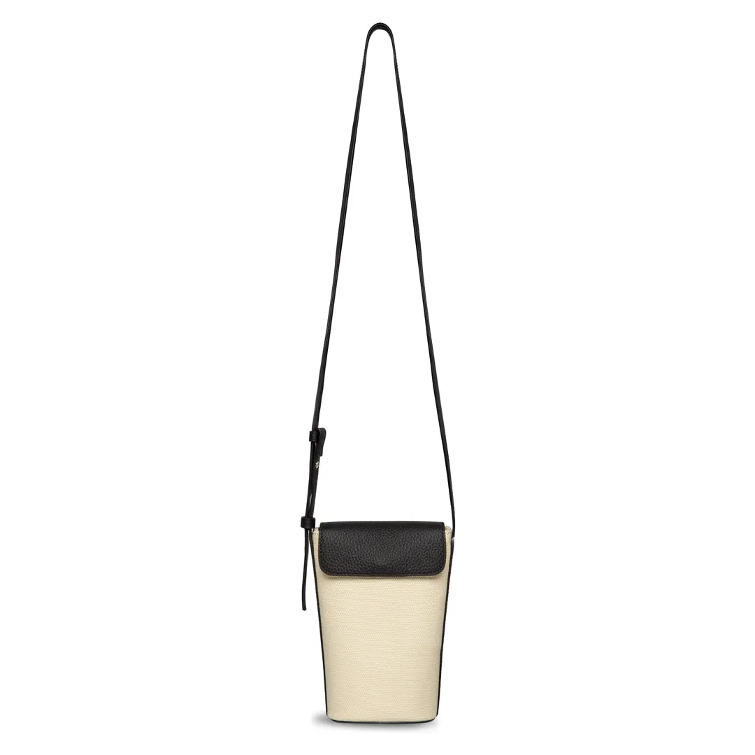 Penguin Cellphone Crossbody Bag - Cream/Black
