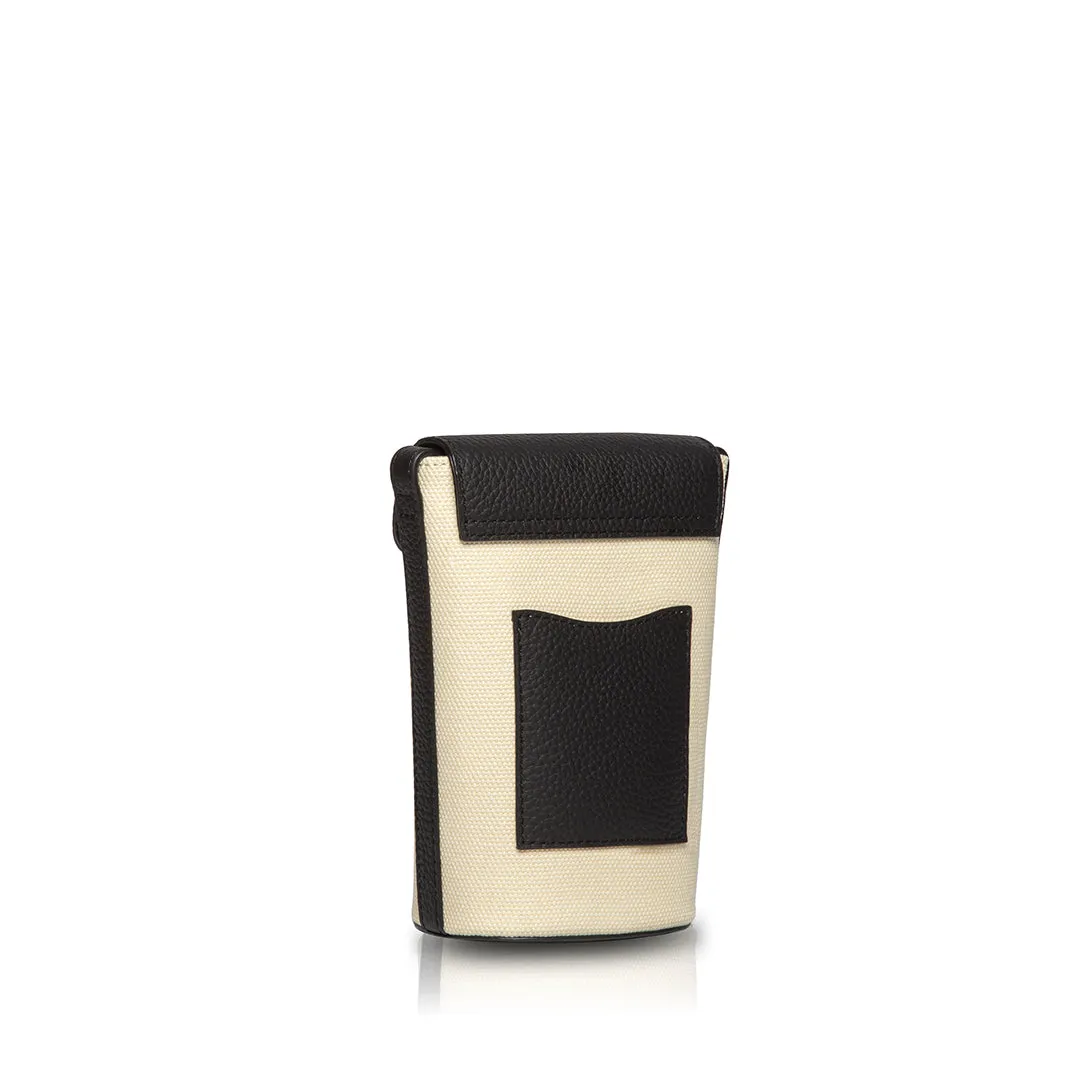 Penguin Cellphone Crossbody Bag - Cream/Black