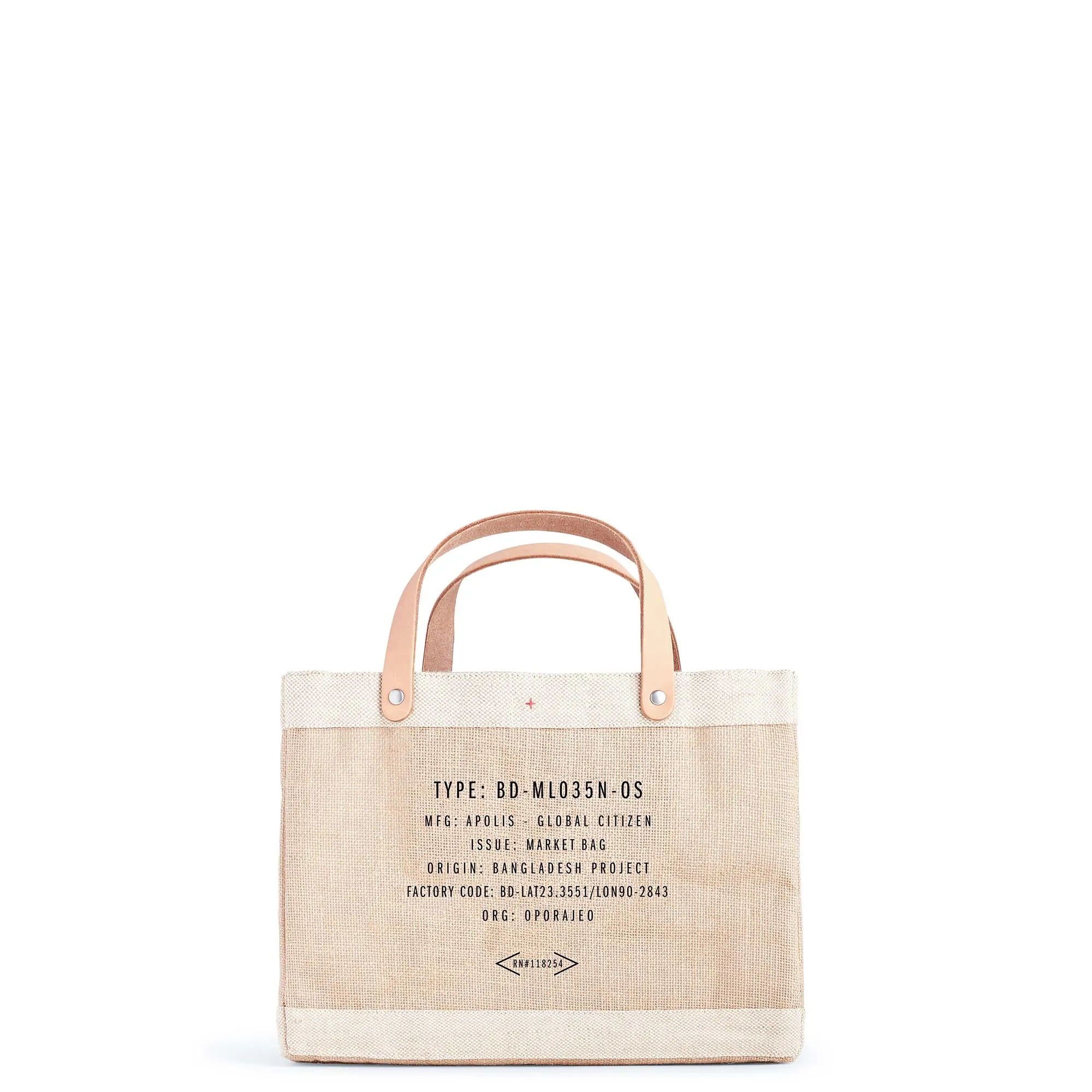 Petite Market Bag in Natural Flower Stand by Amy Logsdon