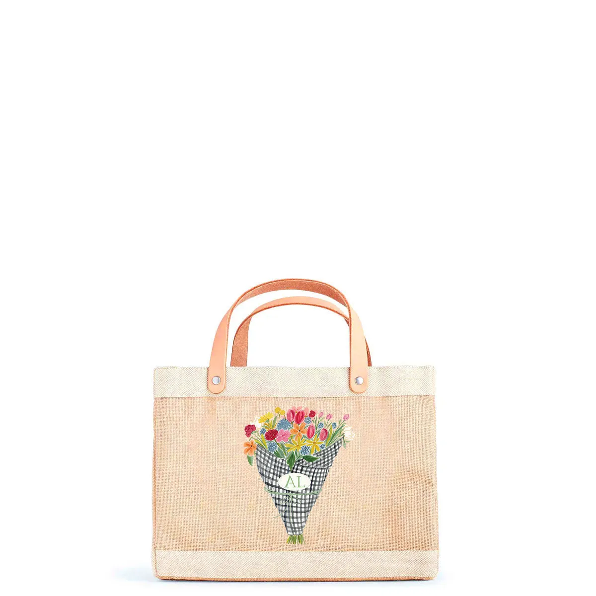 Petite Market Bag in Natural Flower Stand by Amy Logsdon