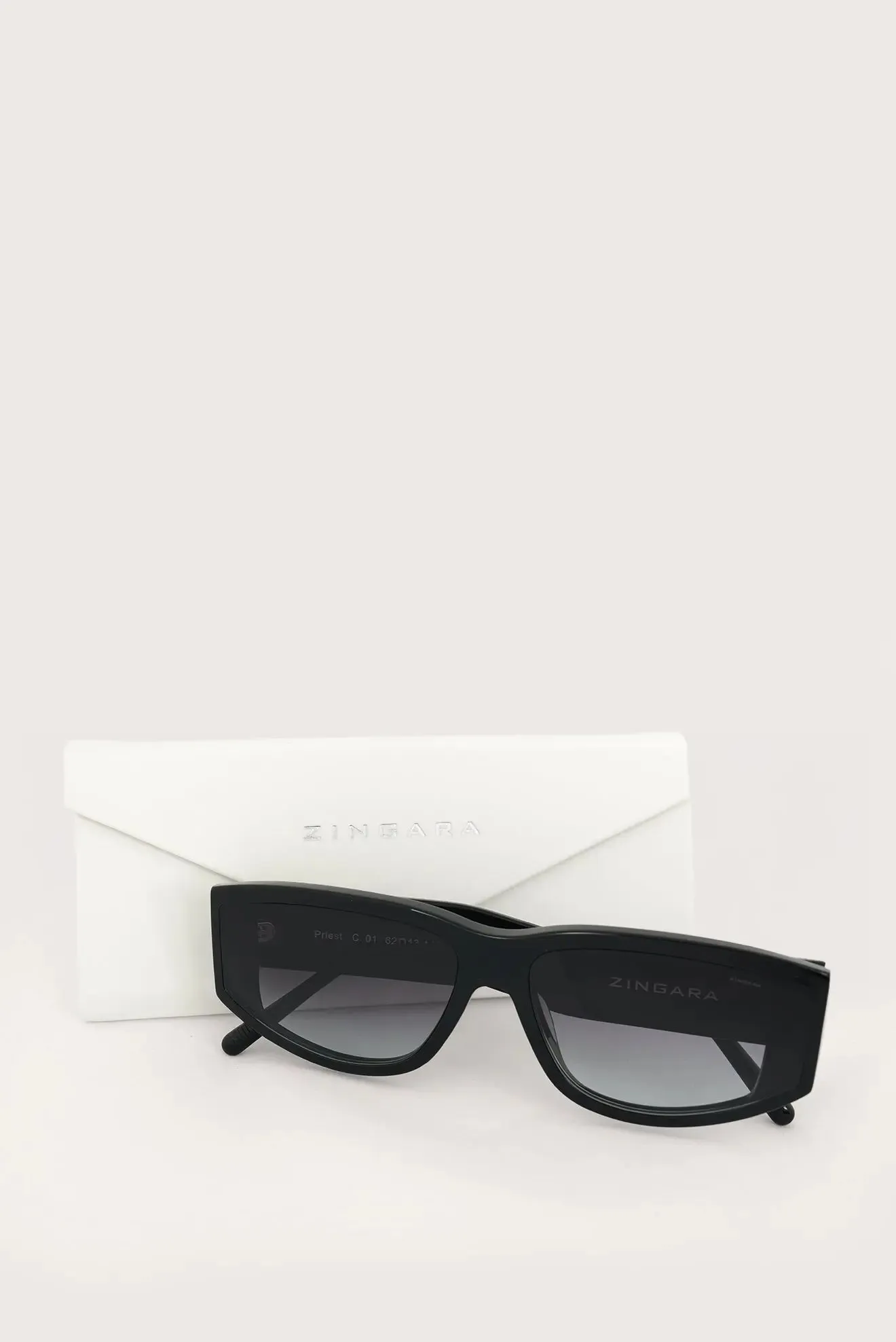 Priest Sunglasses - Rectangular - Classic Black