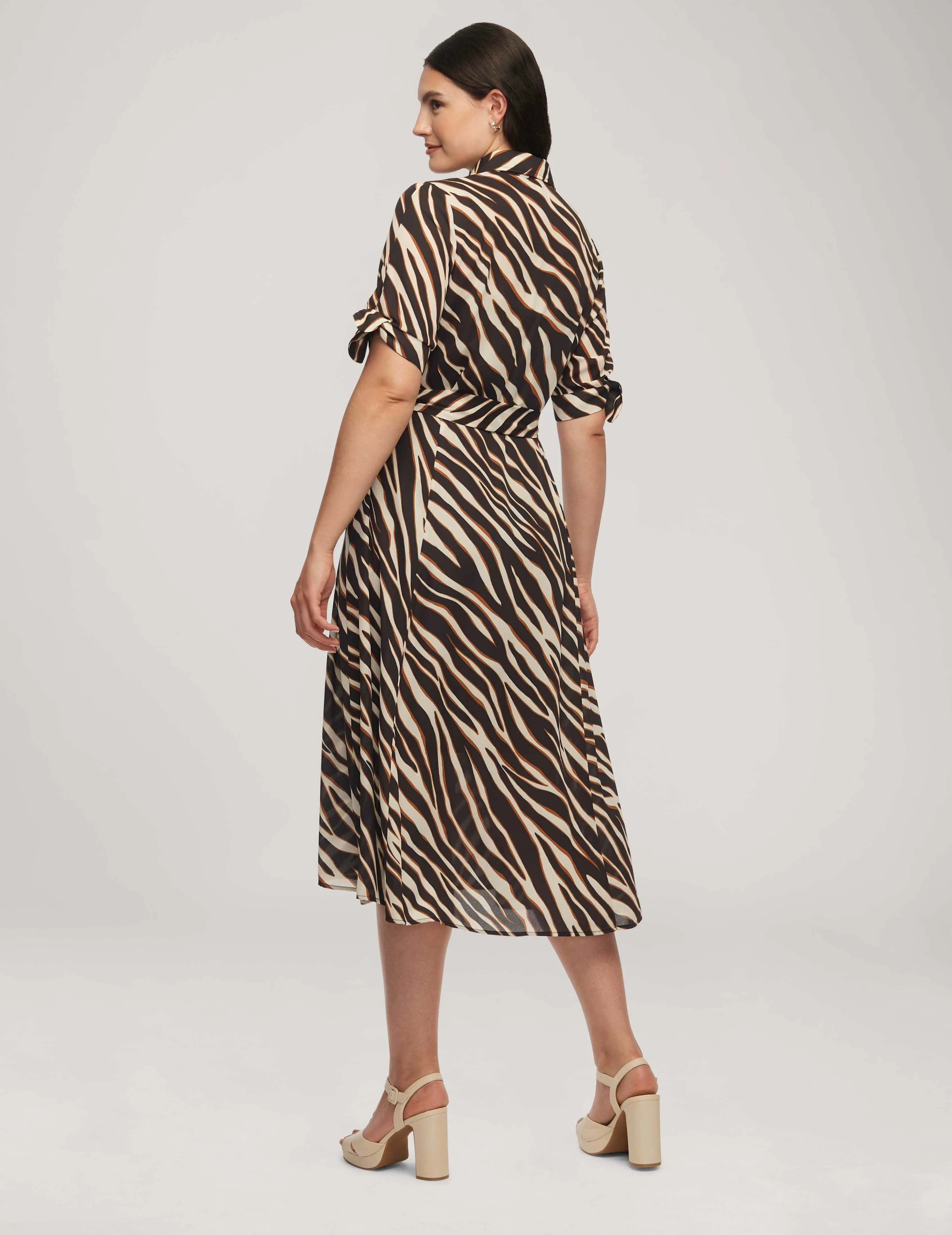 Printed Tie Sleeve Dress- Sale