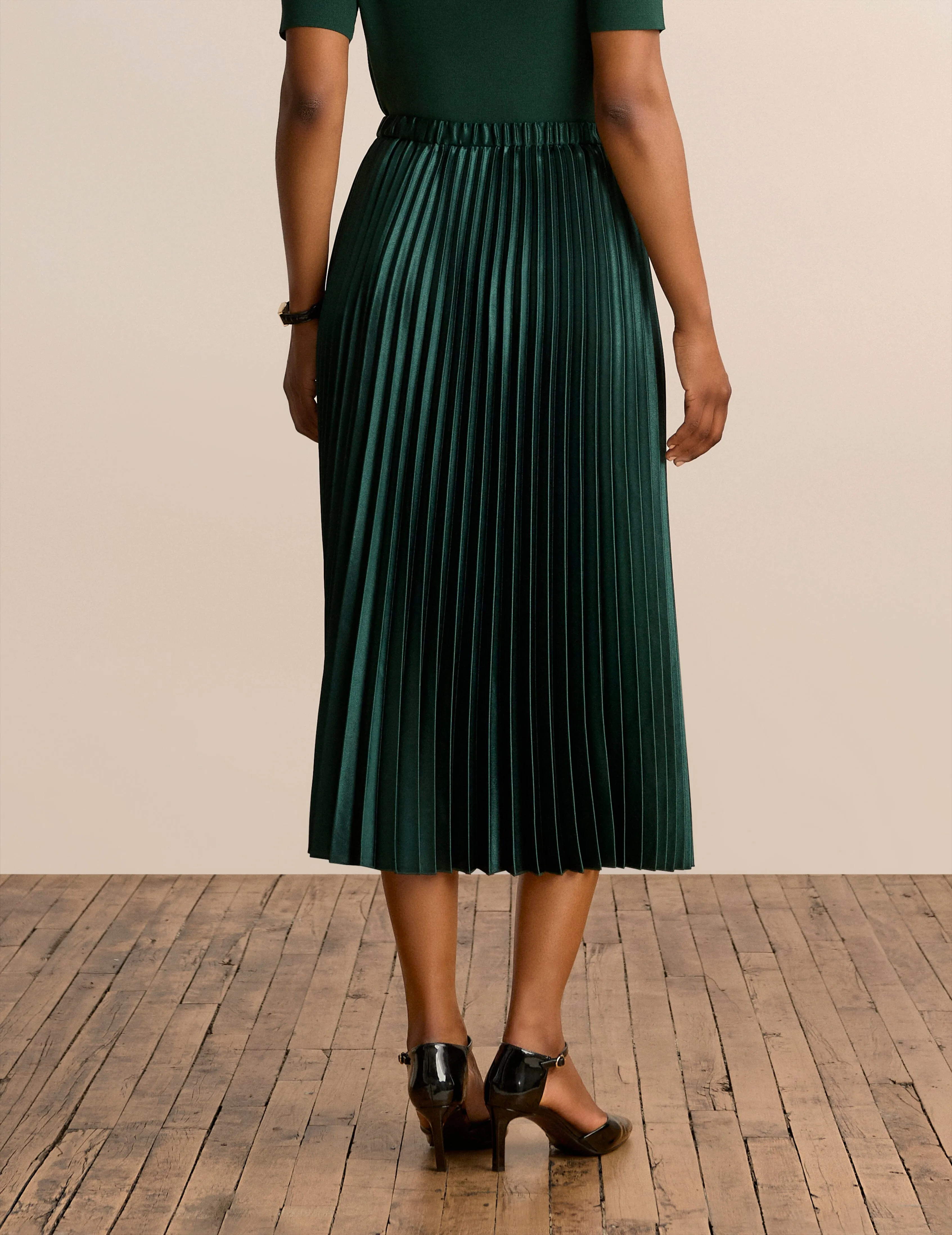 Pull On Pleated Skirt- Sale