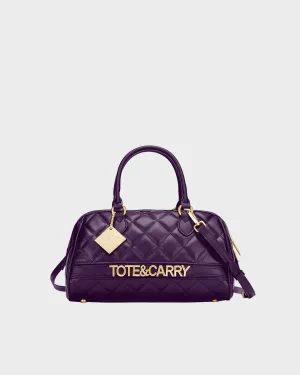 Quilted Couture Italy Purse in Purple