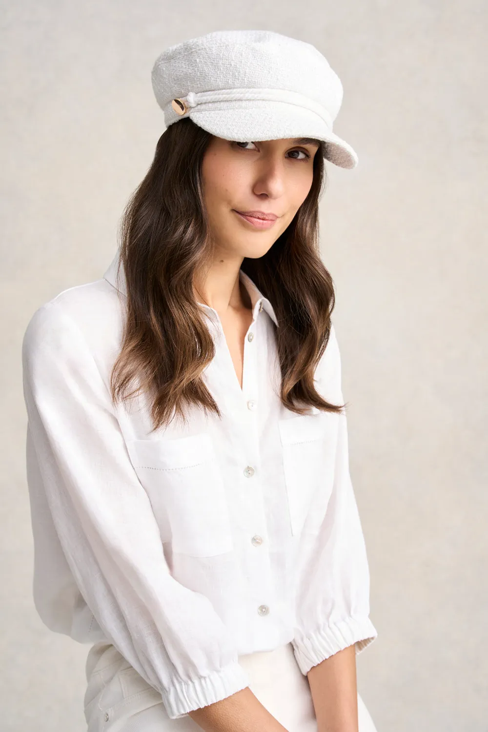 Rosalie Bakerboy Hat - White