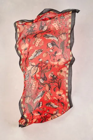 Rouge Garden Wool Scarf - Multicolour